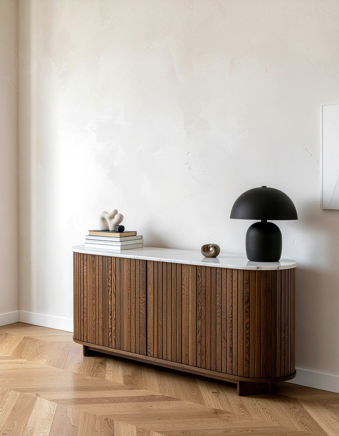 Fluted Sideboard - 30 living room buffet ideas