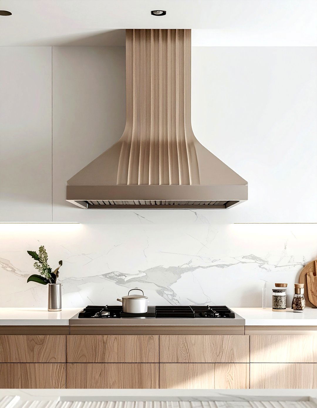 Fluted Vent Hood - 30 vent hood kitchen ideas