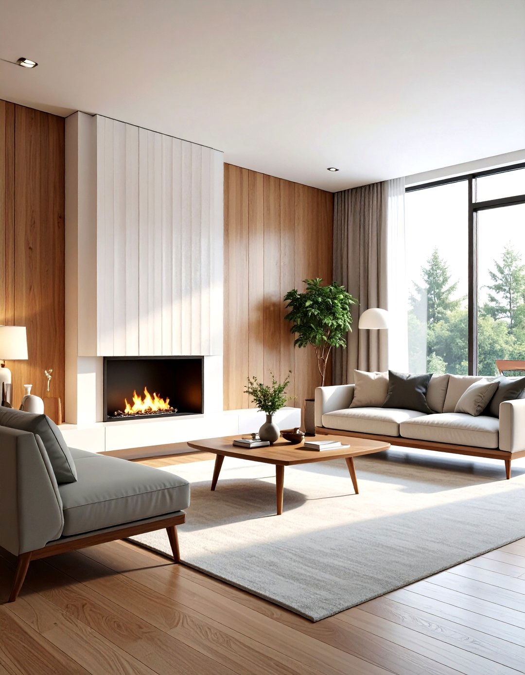 Fluted Wall Panels - 30 living room wall texture ideas