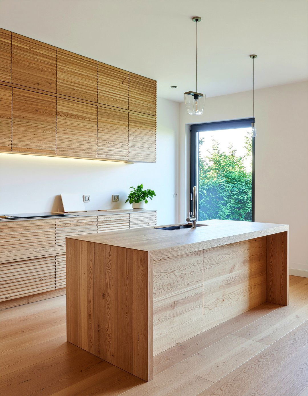 Fluted Wood Cabinets - 30 kitchen cabinet ideas