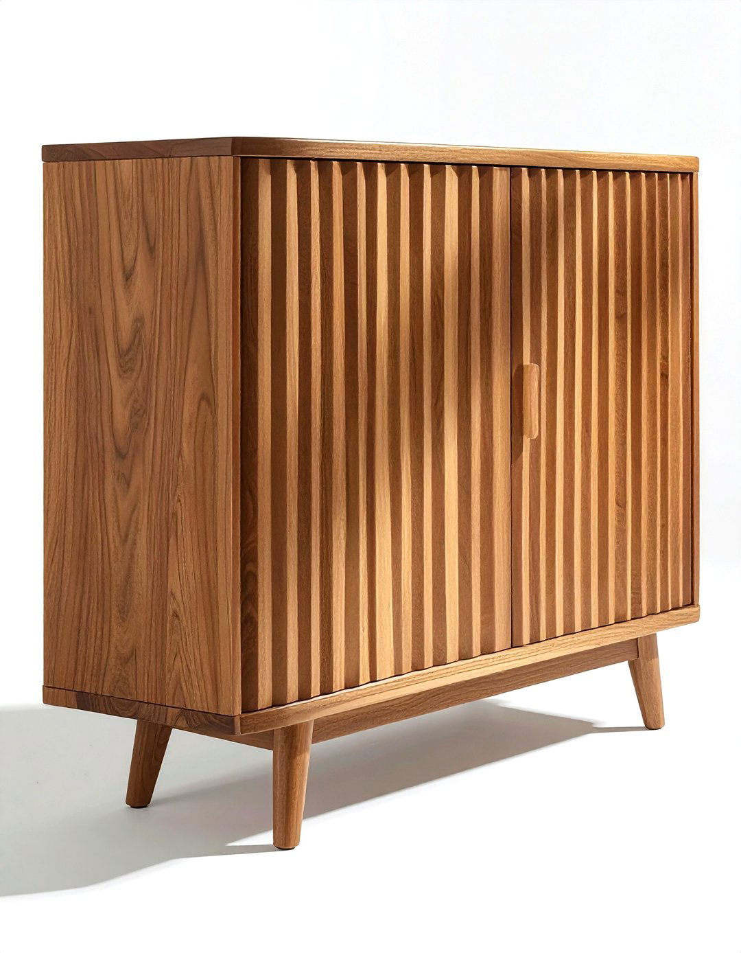 Fluted Wood Credenza - 30 dining room credenza ideas