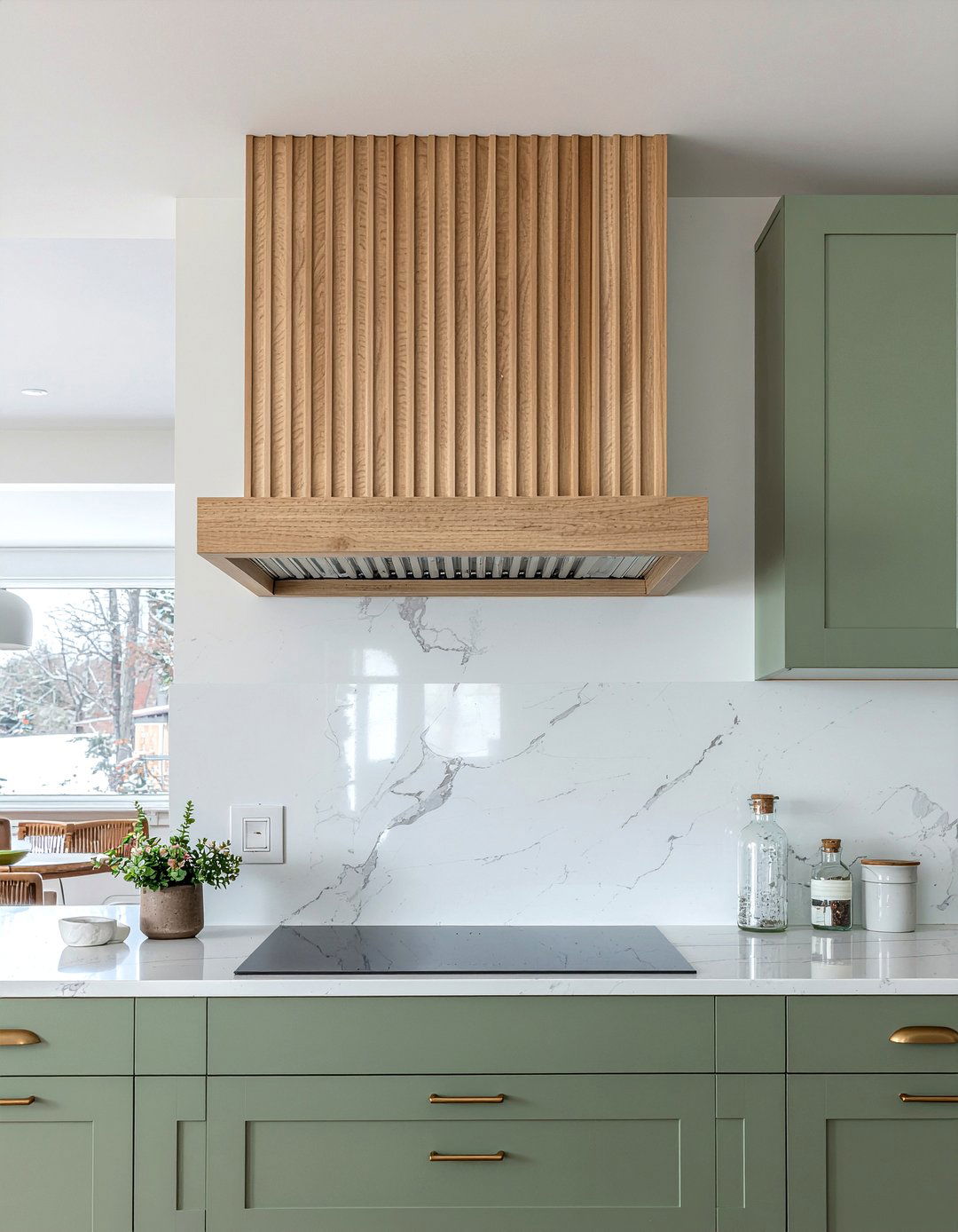 Fluted Wood Hood - 30 custom hood kitchen ideas