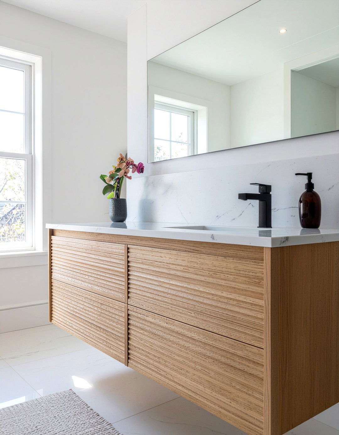 Fluted bathroom vanity - 30 bathroom trendy element ideas