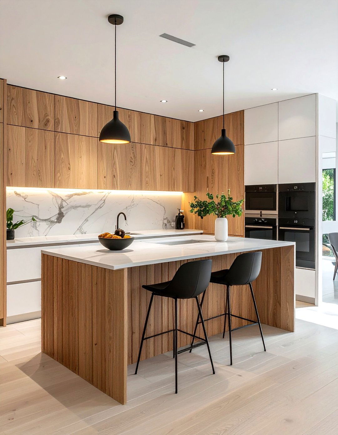 Fluted cabinet fronts - 30 Nordic kitchen ideas