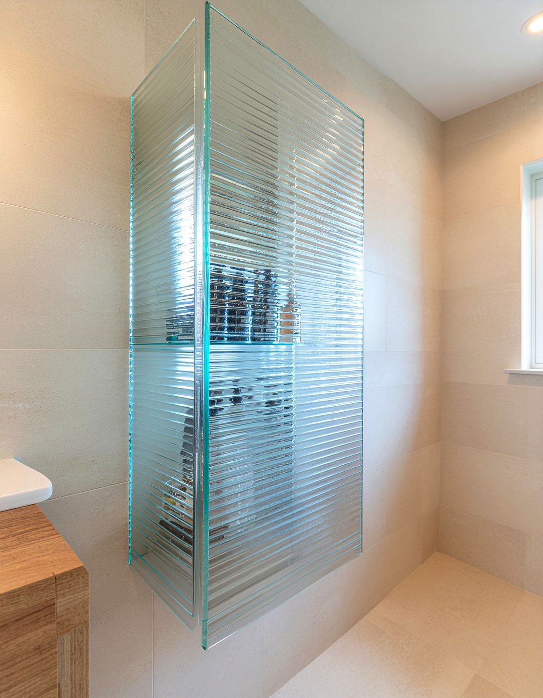 Fluted glass medicine cabinet - 30 medicine cabinet ideas