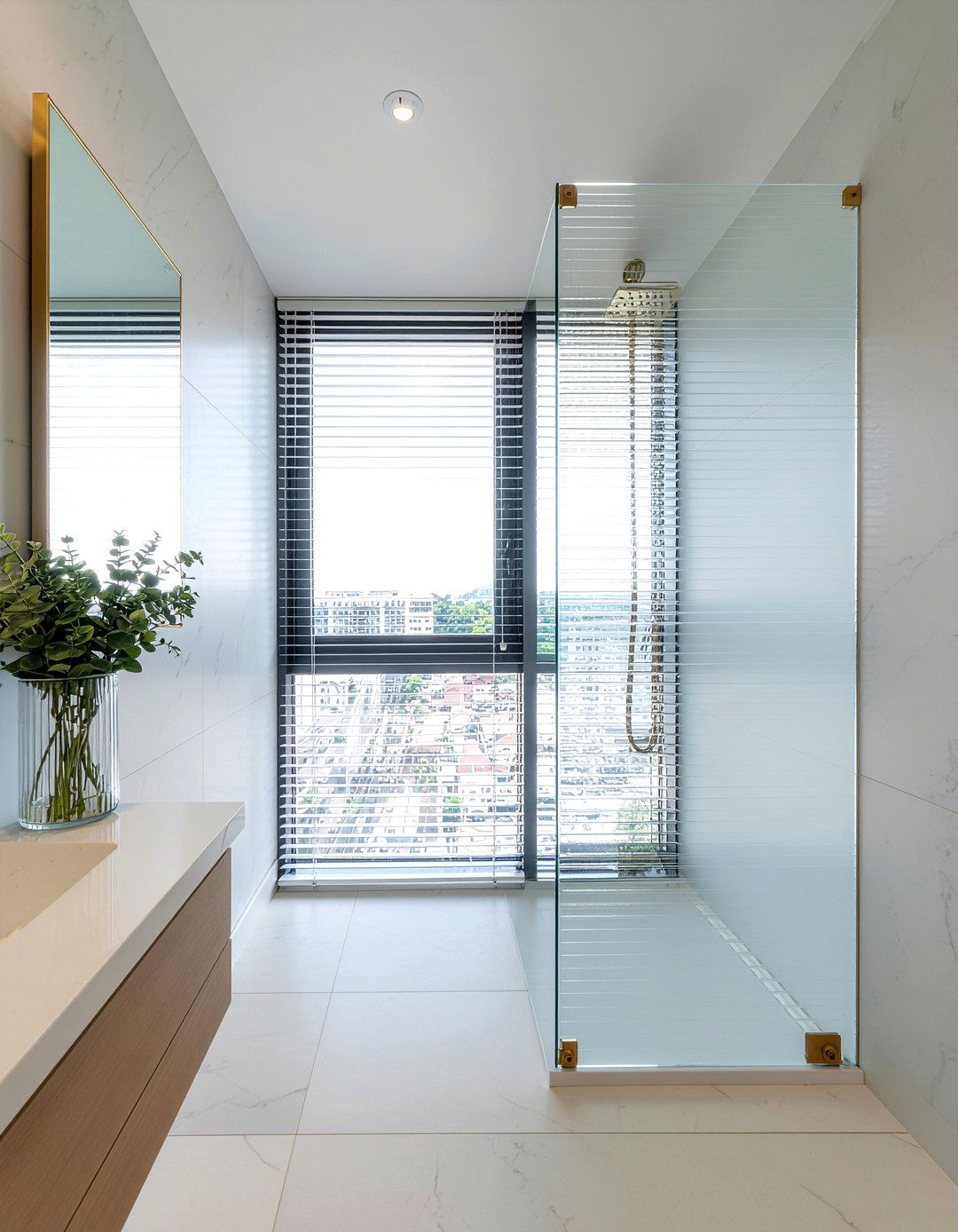 Fluted glass shower - 30 modern take on classic bathroom ideas
