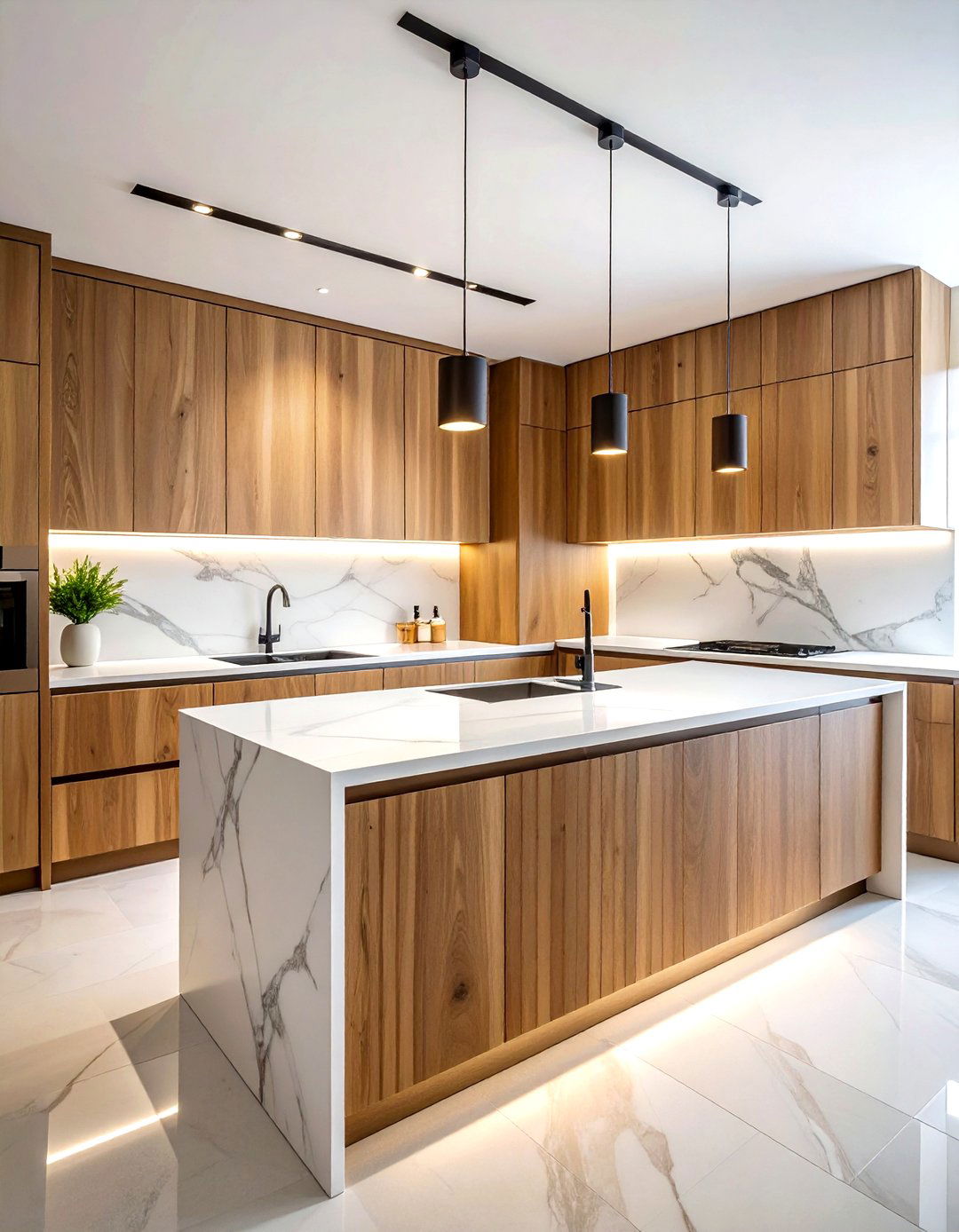 Fluted kitchen cabinets - 30 textured kitchen ideas