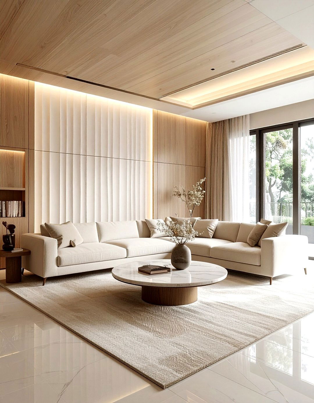 Fluted wall panels - 30 living room textured walls