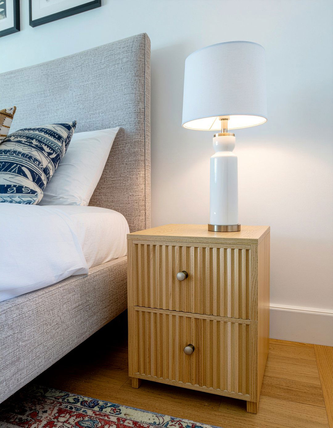 Fluted wood paneling - 30 DIY bedroom decor ideas