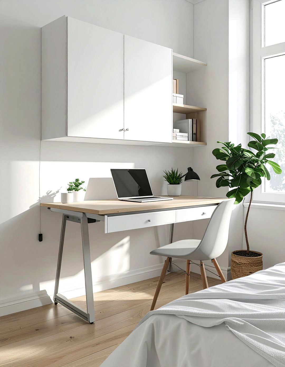 Fold Down Desk - 30 compact bedroom ideas