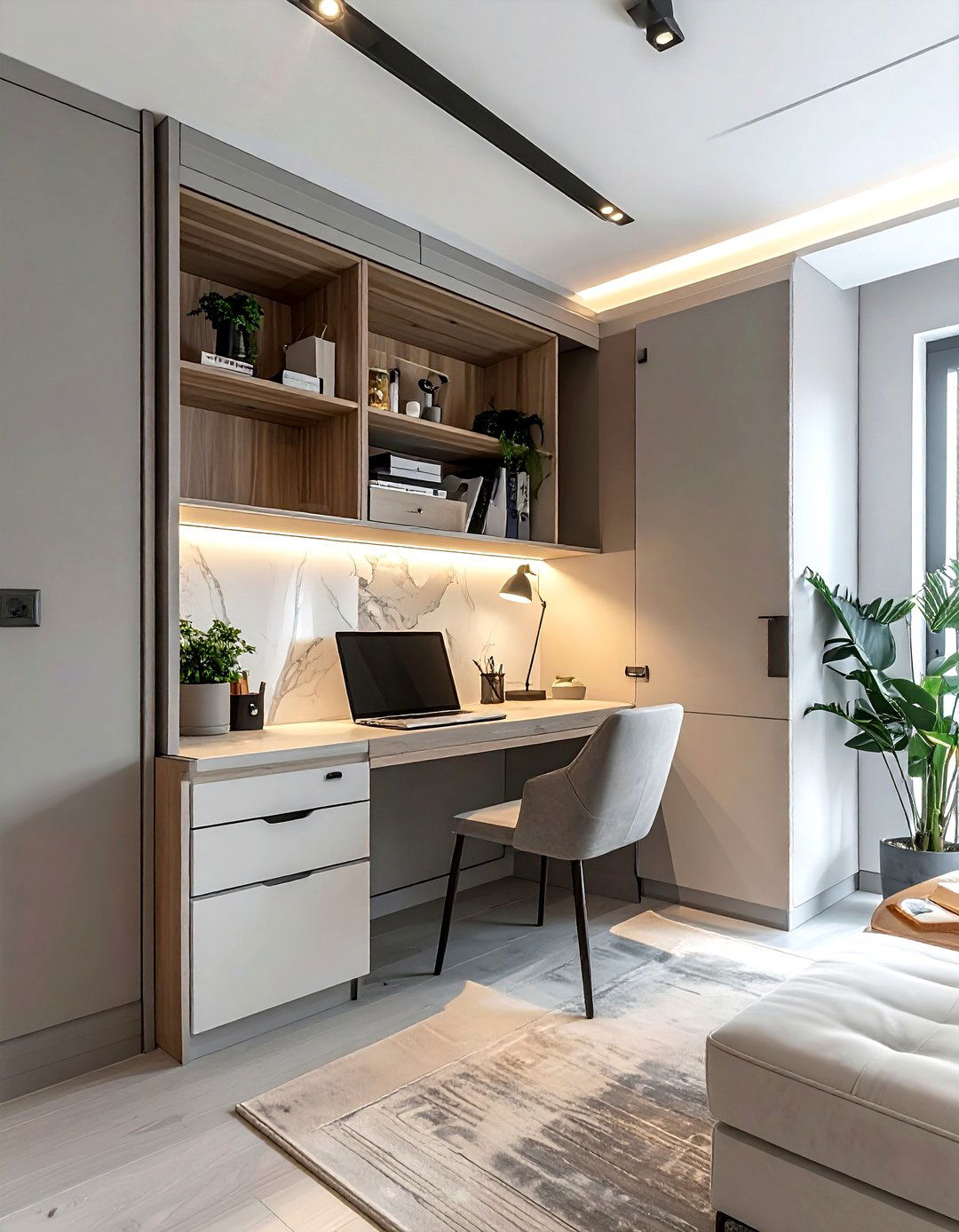 Fold Down Desk - 30 kitchen alcove ideas