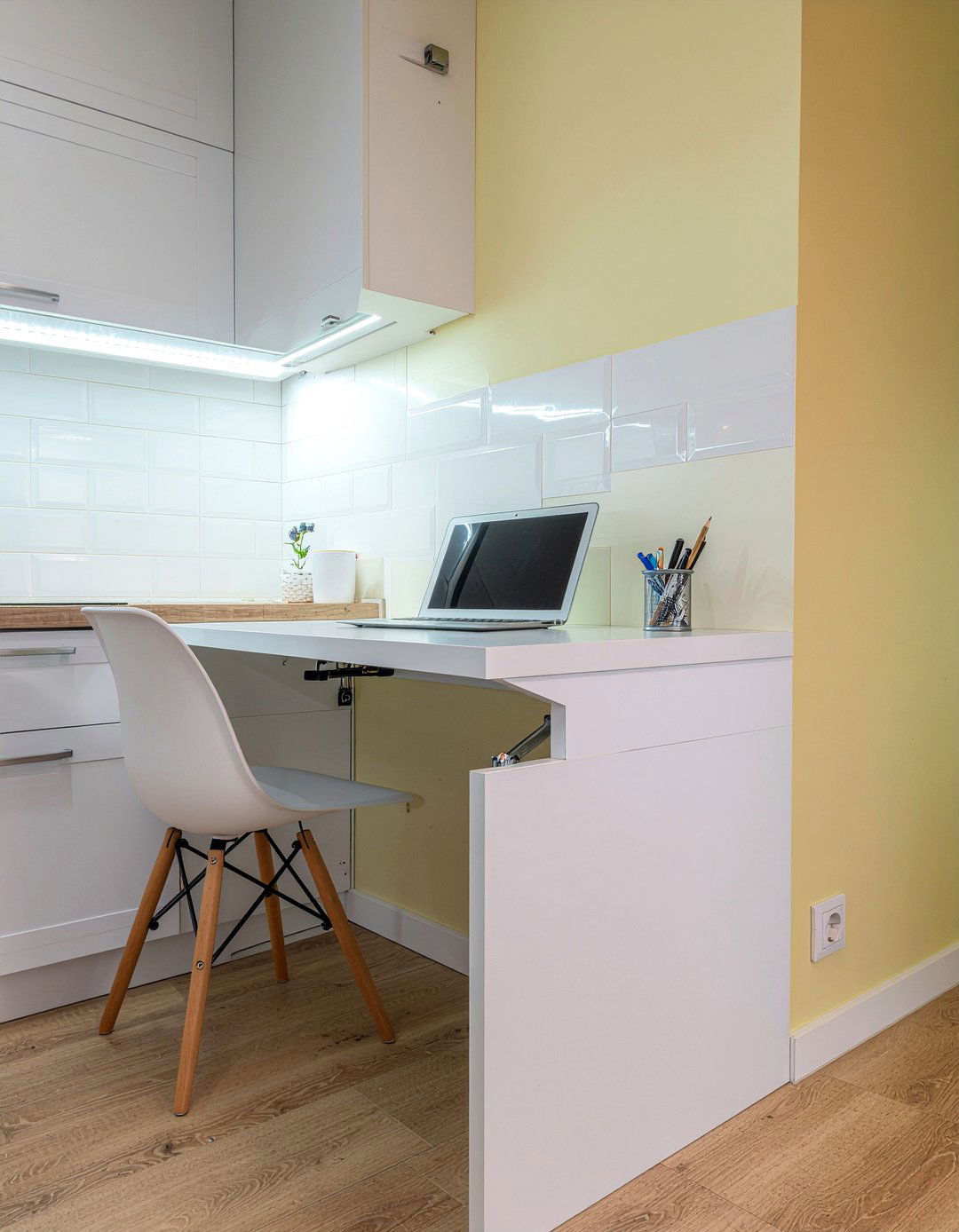 Fold Down Desk - 30 kitchen drop zone ideas