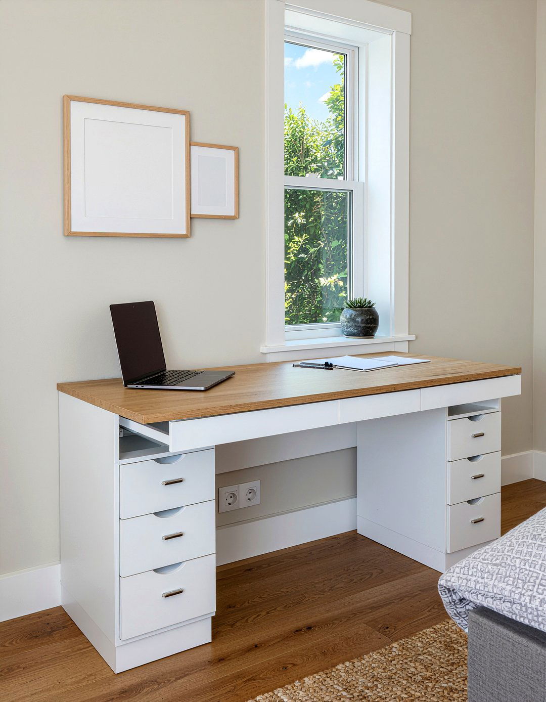 Fold down desk - 30 bedroom office combo ideas