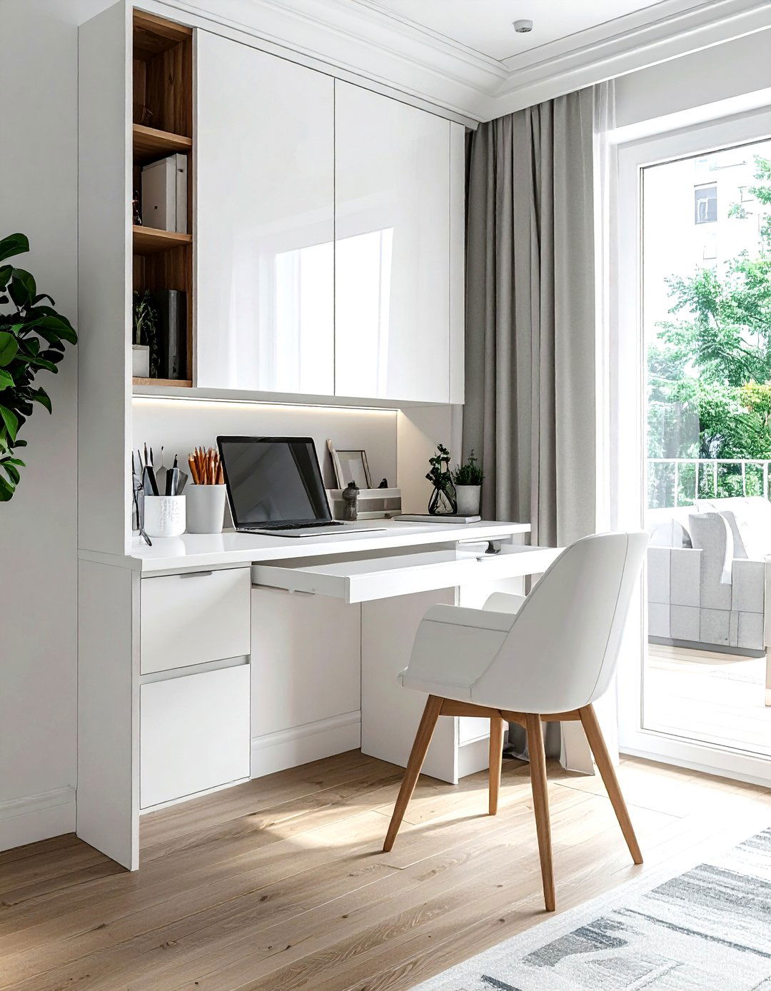 Fold down desk - 30 dining room clever storage ideas