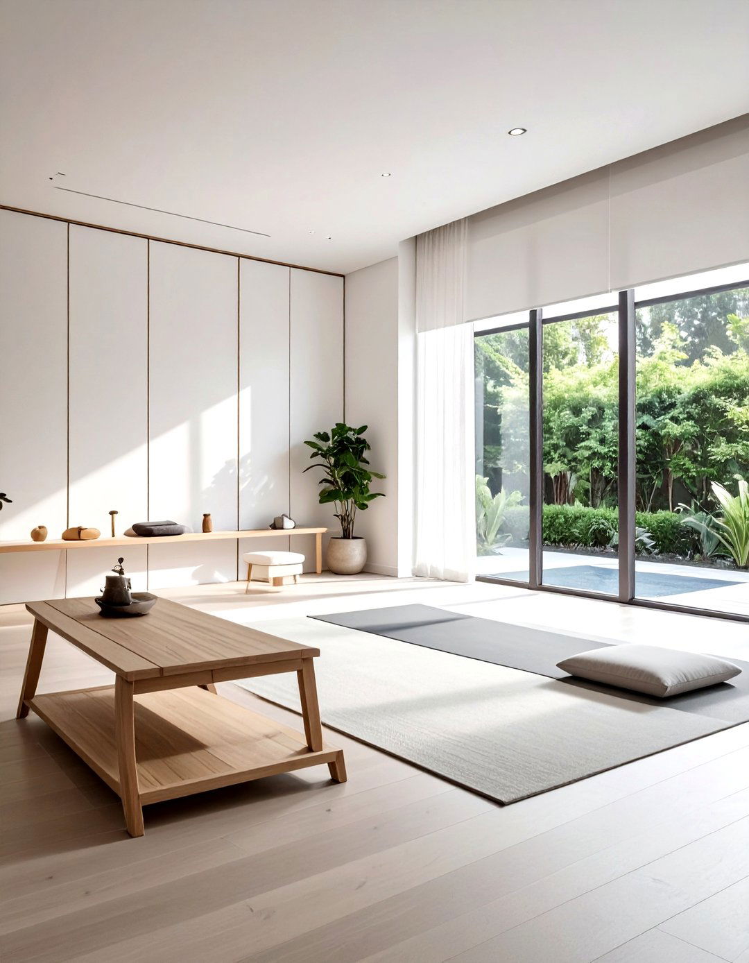 Foldable Furniture Yoga Area - 30 yoga living room ideas