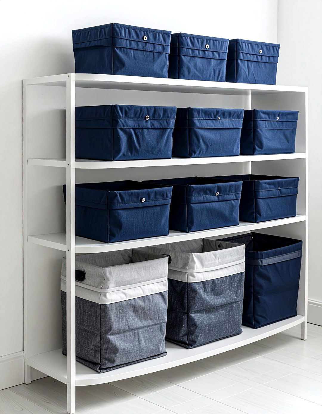 Foldable fabric bins - 30 bedroom organization hacks