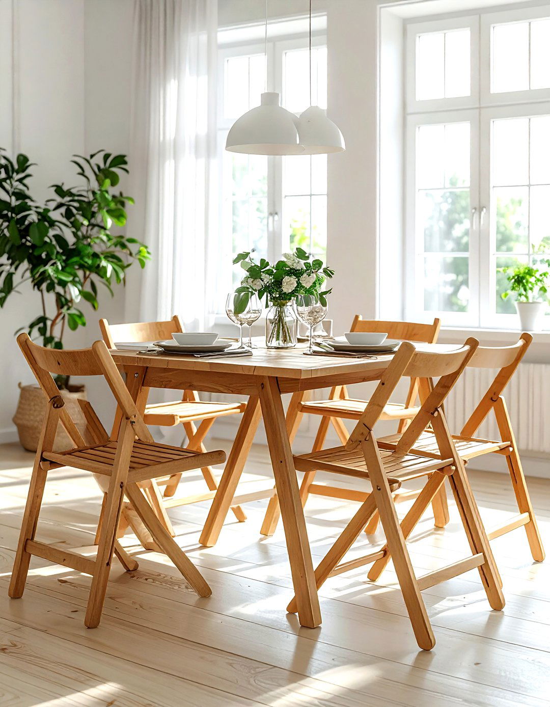 Folding Chairs - 30 dining room seating arrangements ideas