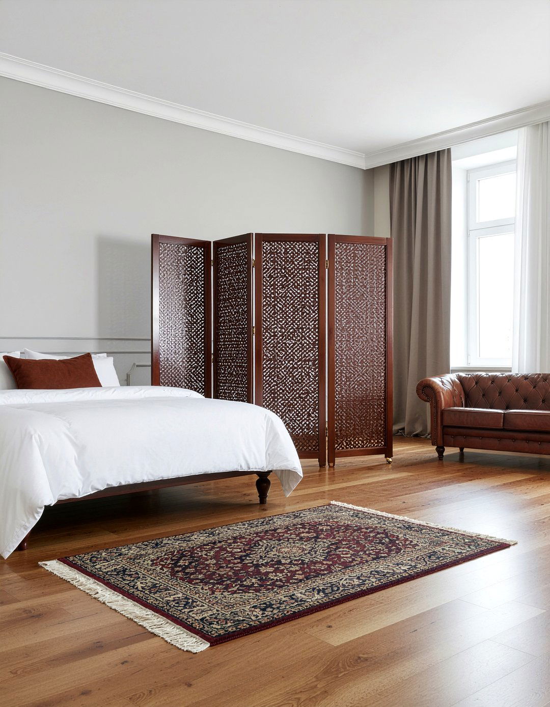 Folding Wood Screen - 30 bedroom screen ideas