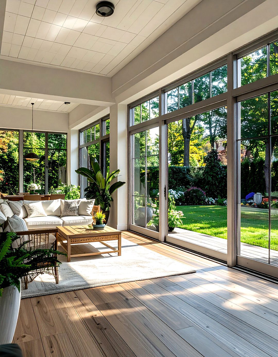 Folding glass walls - 30 screened porch decor ideas