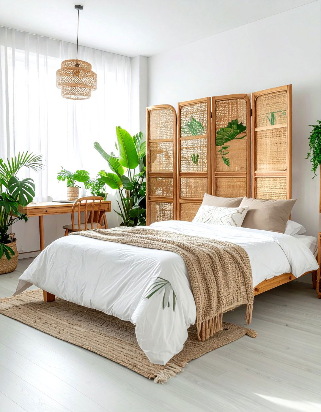 Folding room divider - 30 removable bedroom ideas