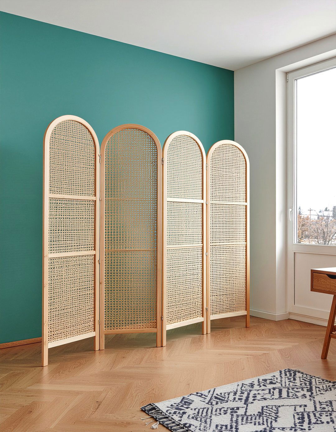 Folding room divider - 30 renter bedroom ideas