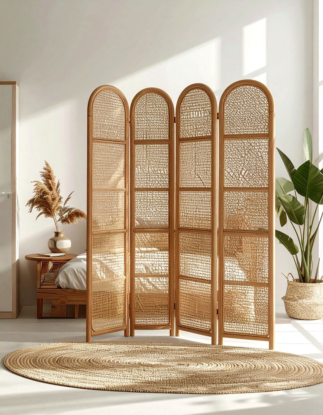 Folding screen room divider - 30 no drill bedroom ideas