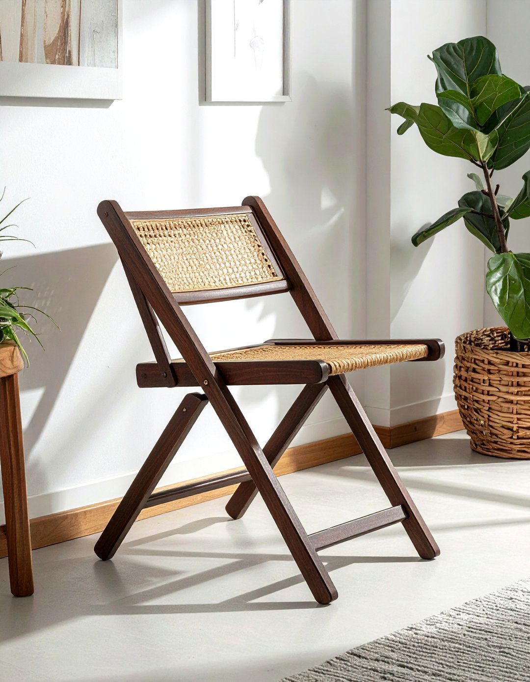 Folding wooden chair - 30 living room guest seating ideas