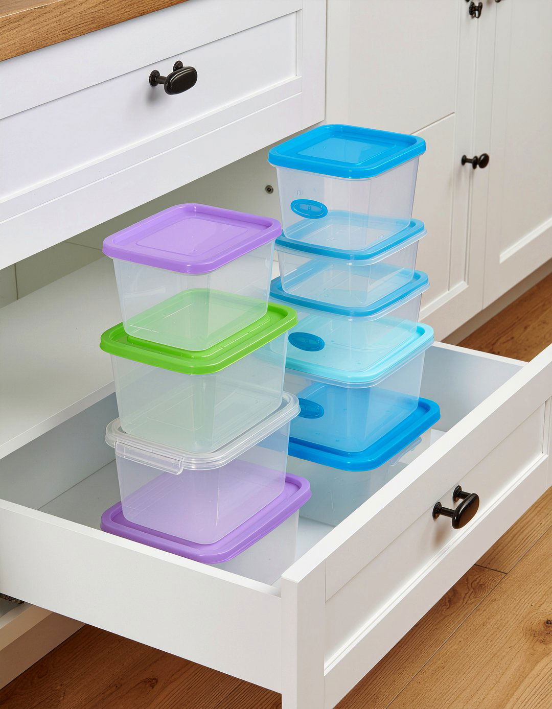 Food Storage Container Organizer - 30 deep drawer kitchen ideas