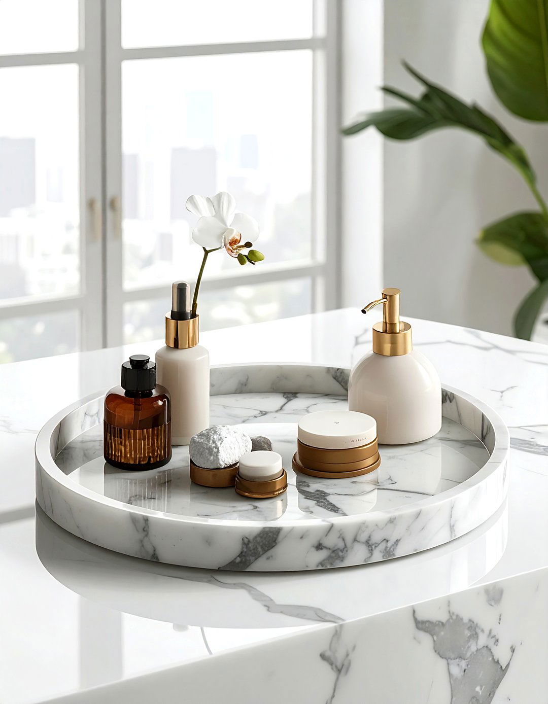 Footed marble tray - 30 marble tray ideas