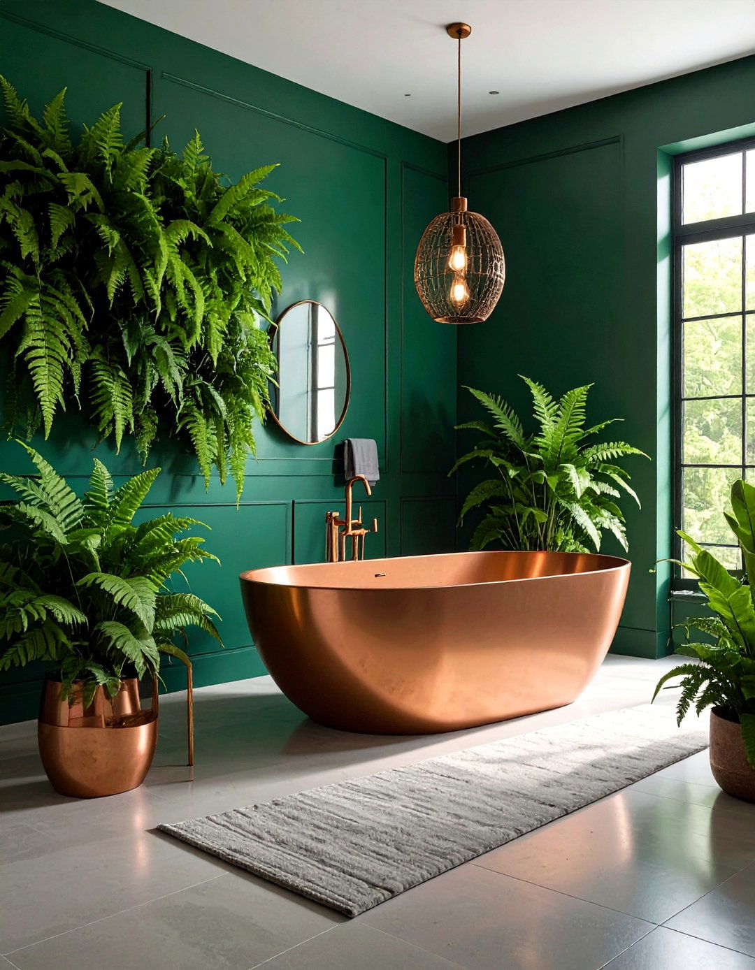 Forest Green Bathroom - 30 botanical bathroom ideas
