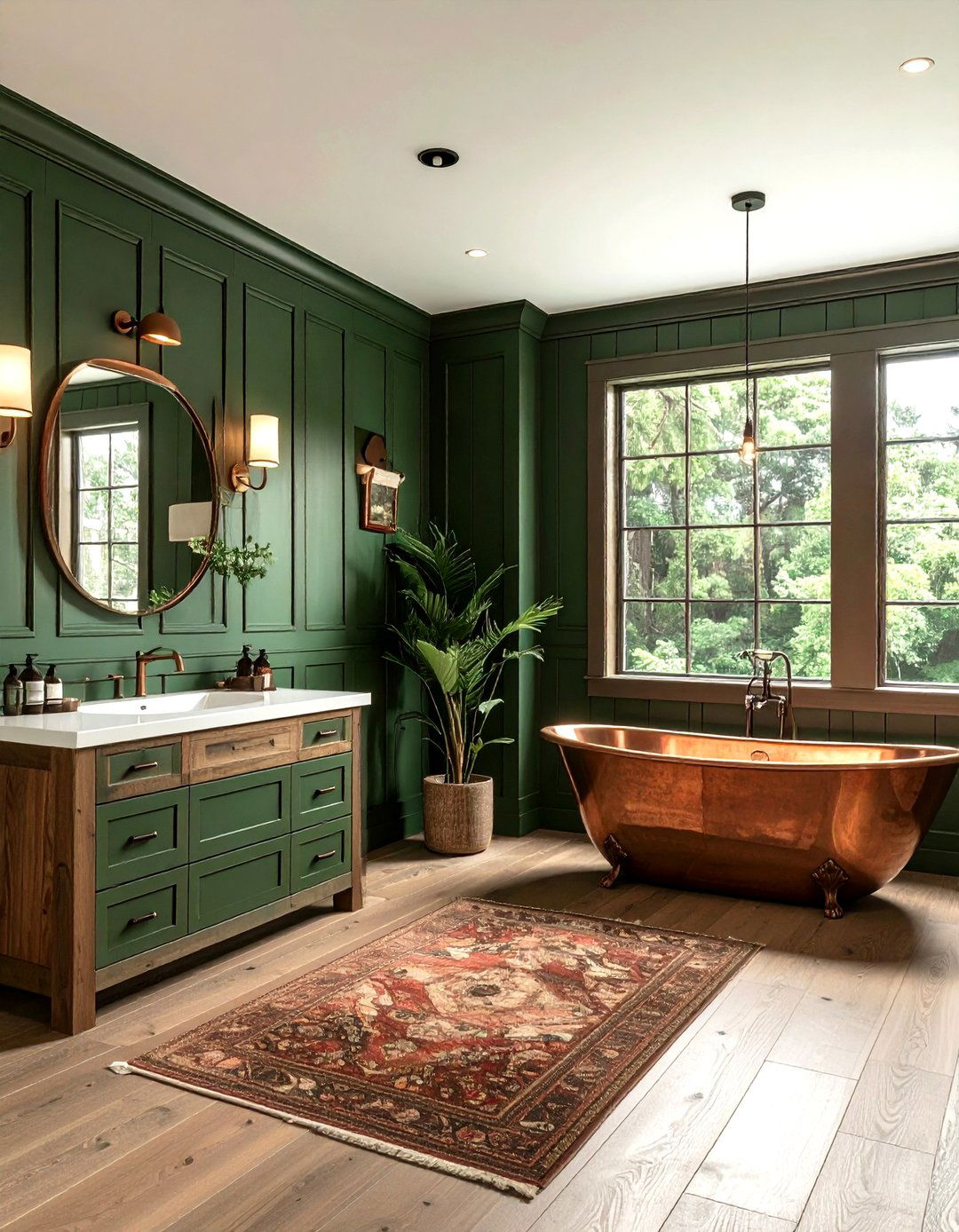 Forest Green Bathroom - 30 green bathroom decor ideas