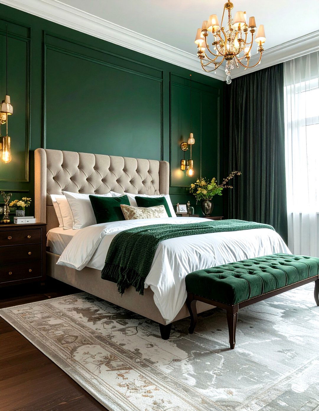 Forest Green Bedroom Wall - 30 accent wall paint ideas