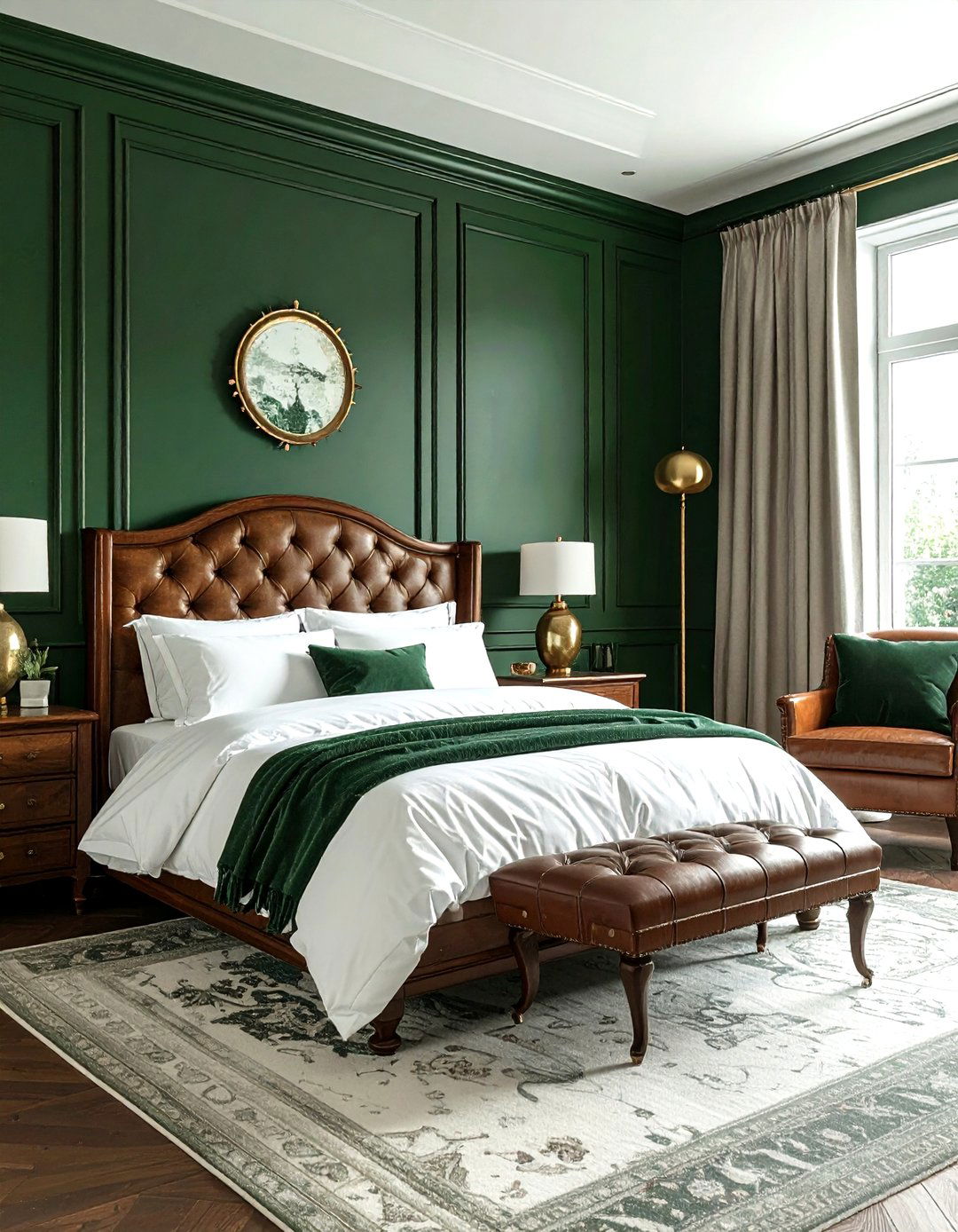 Forest Green Bedroom - 30 bedroom accent color ideas