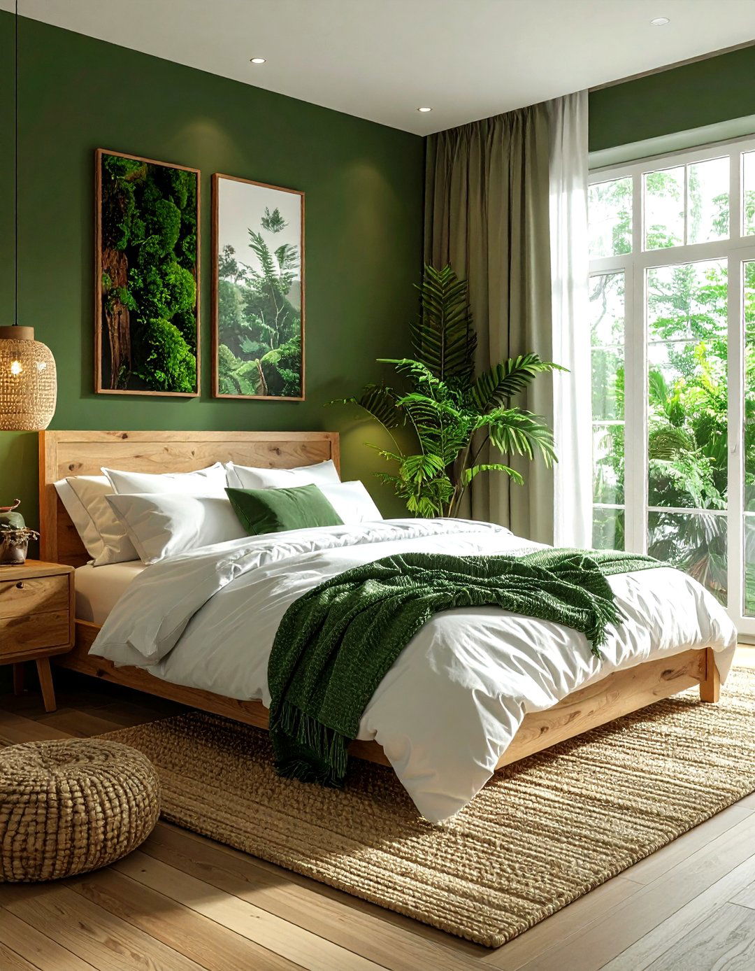 Forest Green Coastal Bedroom - 30 coastal green bedroom ideas