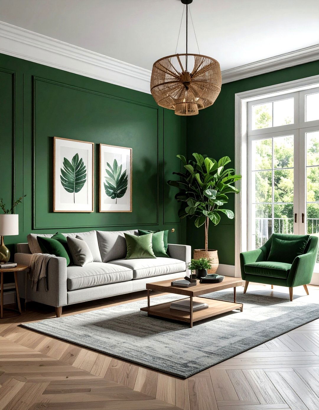 Forest Green Coastal Living Room - 30 coastal green living room ideas