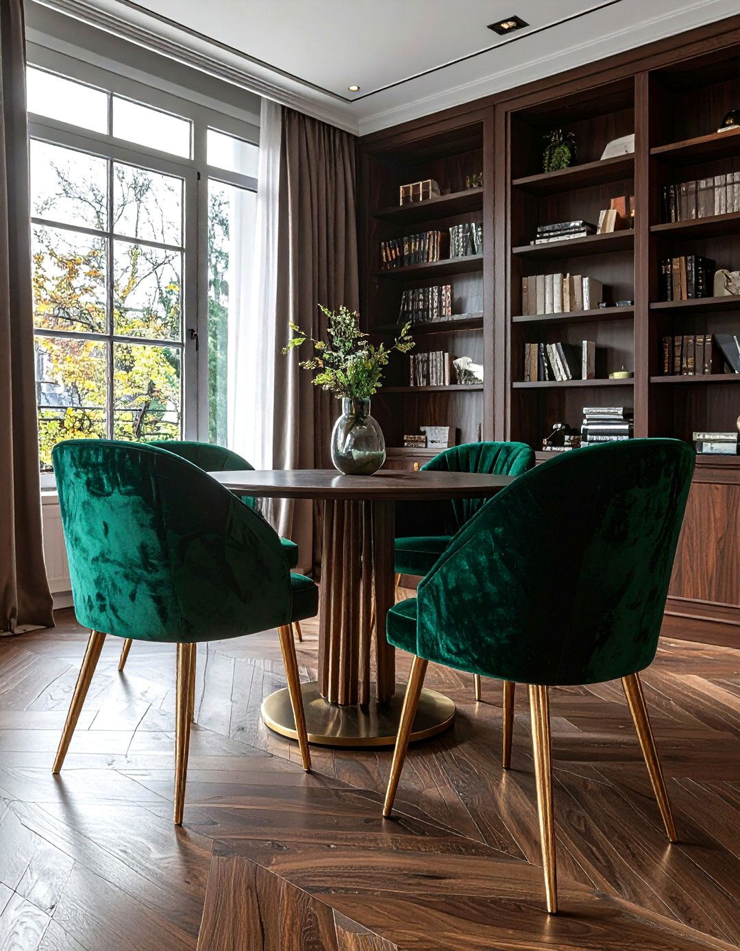 Forest Green Dining Chair - 30 colorful dining chair ideas