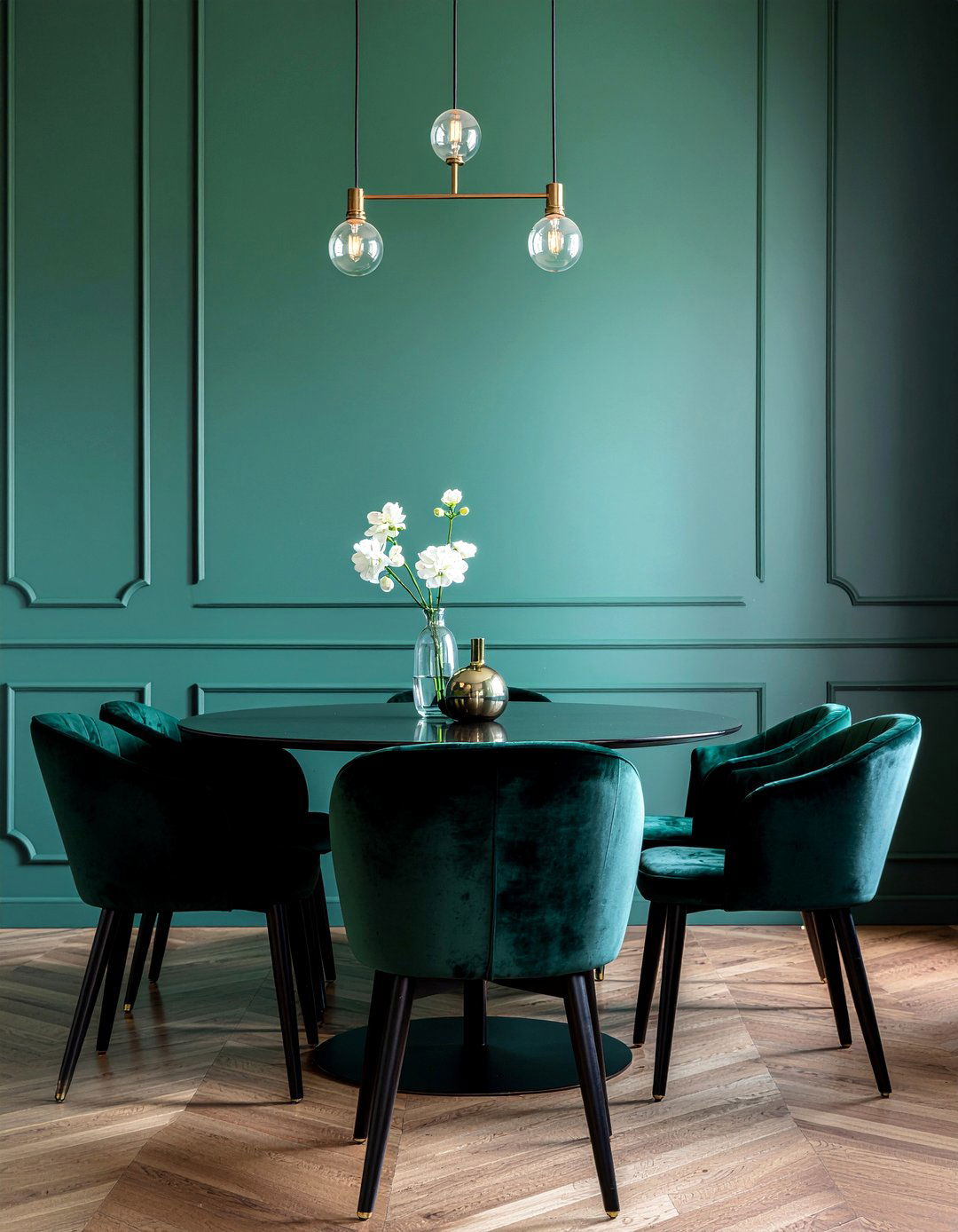 Forest Green Dining Room - 30 festive dining room ideas