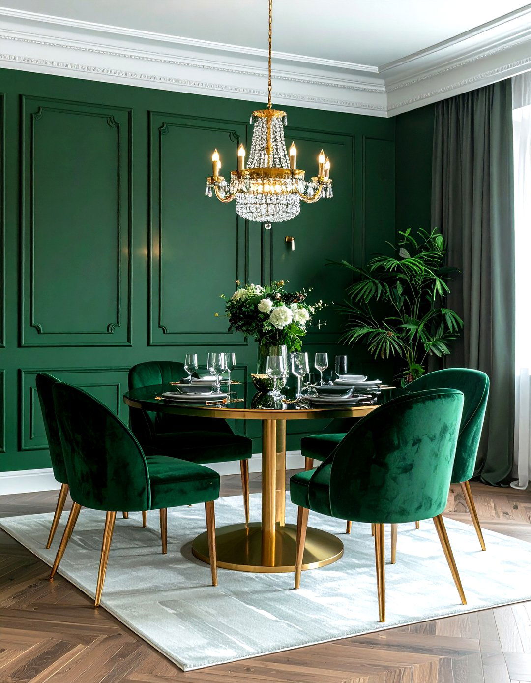 Forest Green Gold Dining Palette - 30 cool color scheme ideas