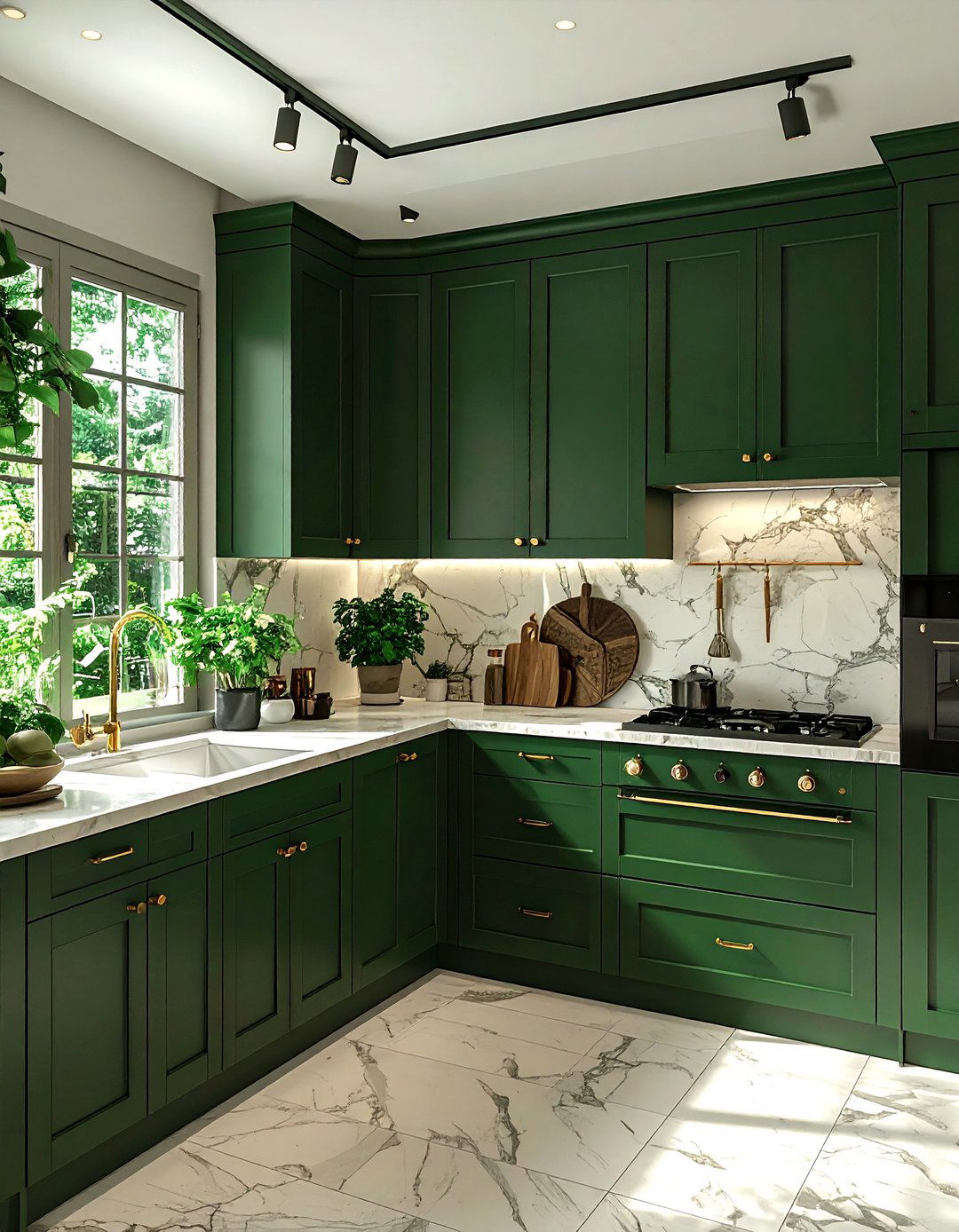 Forest Green Kitchen - 30 designer kitchen ideas