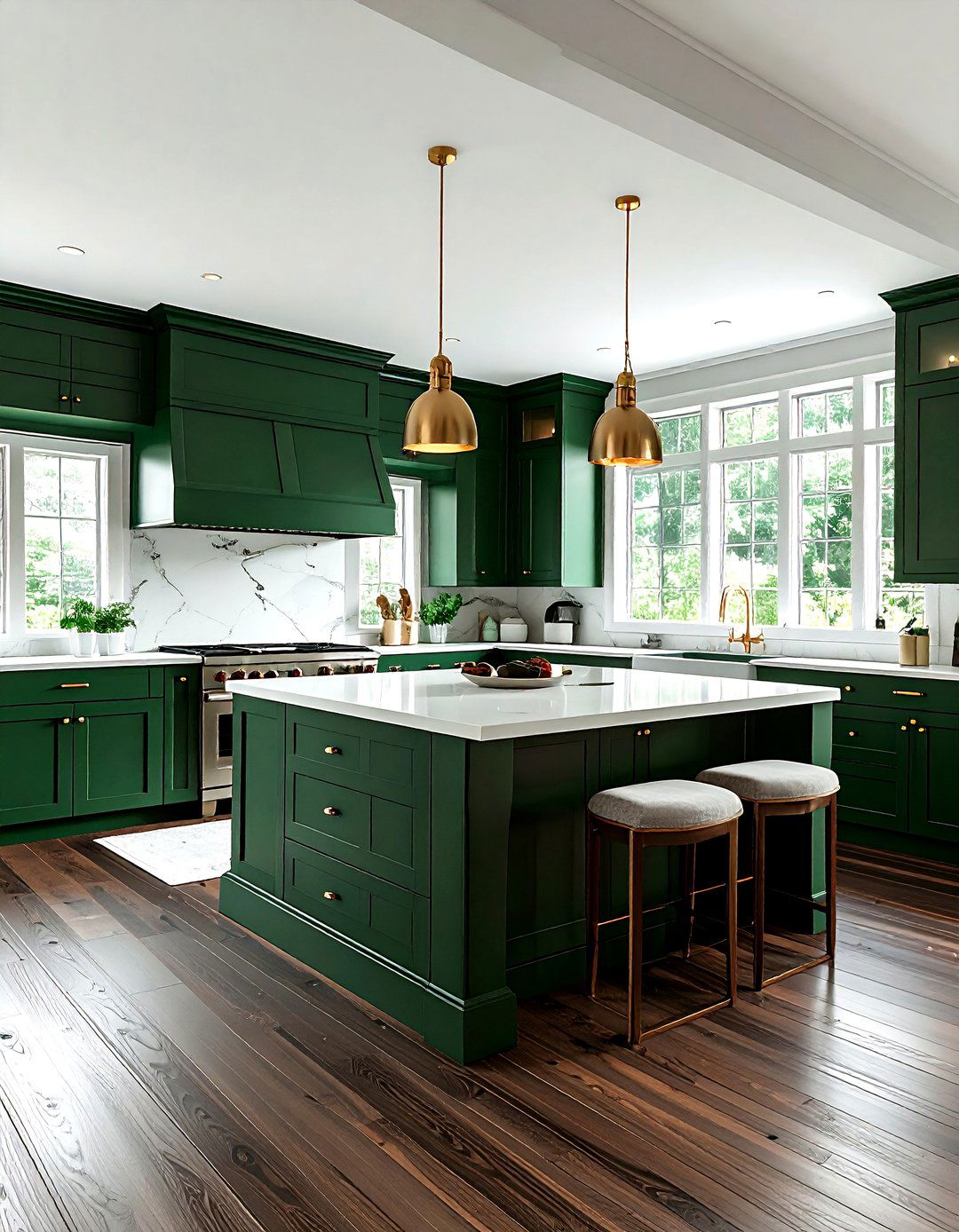 Forest Green Kitchen - 30 kitchen paint ideas