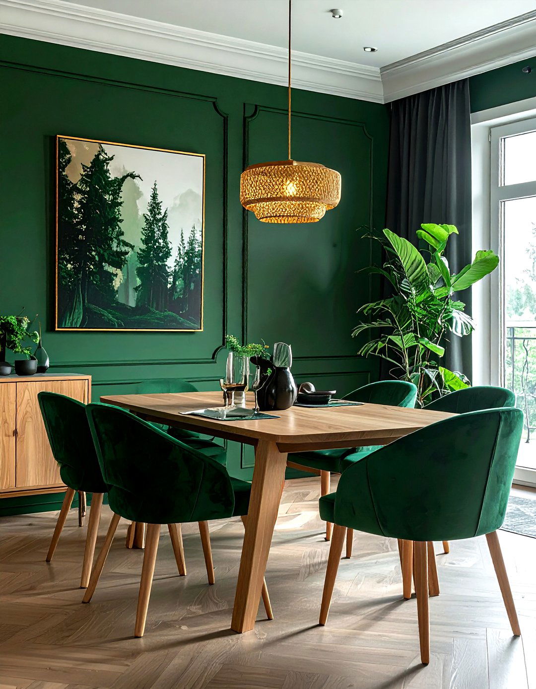 Forest Green Paint Color - 30 woodland dining room ideas