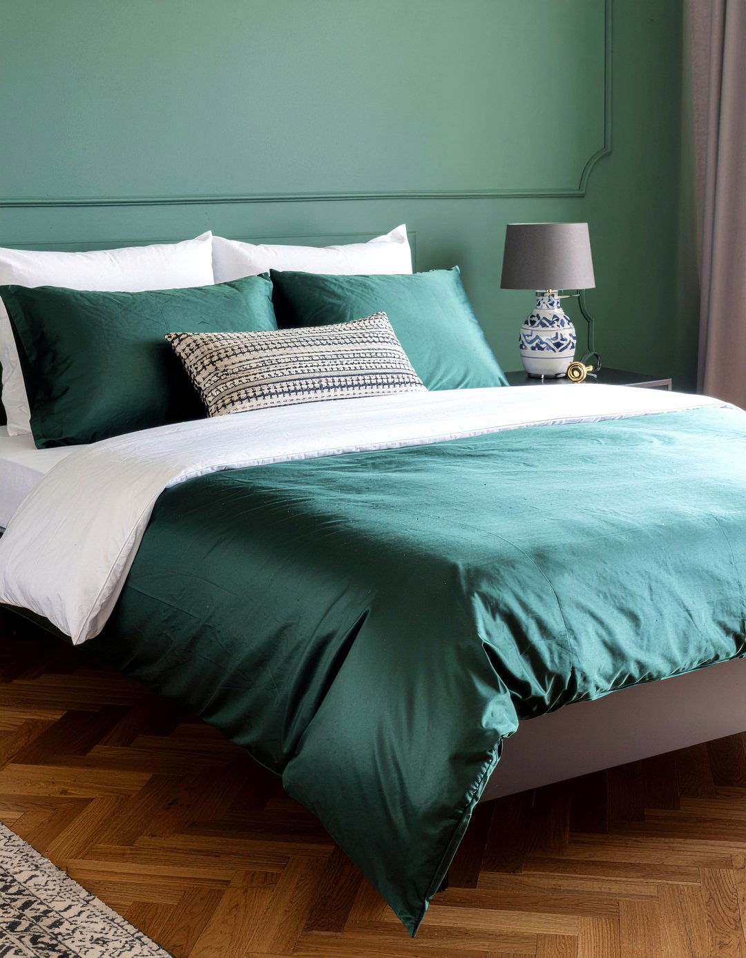 Forest Green Silk Sheets - 30 bedroom silk bedding ideas