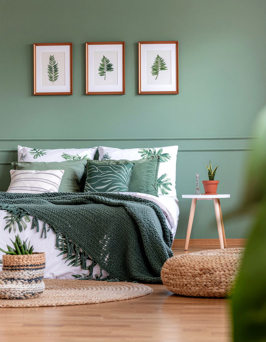 Forest Green Walls - 30 dark bedroom ideas