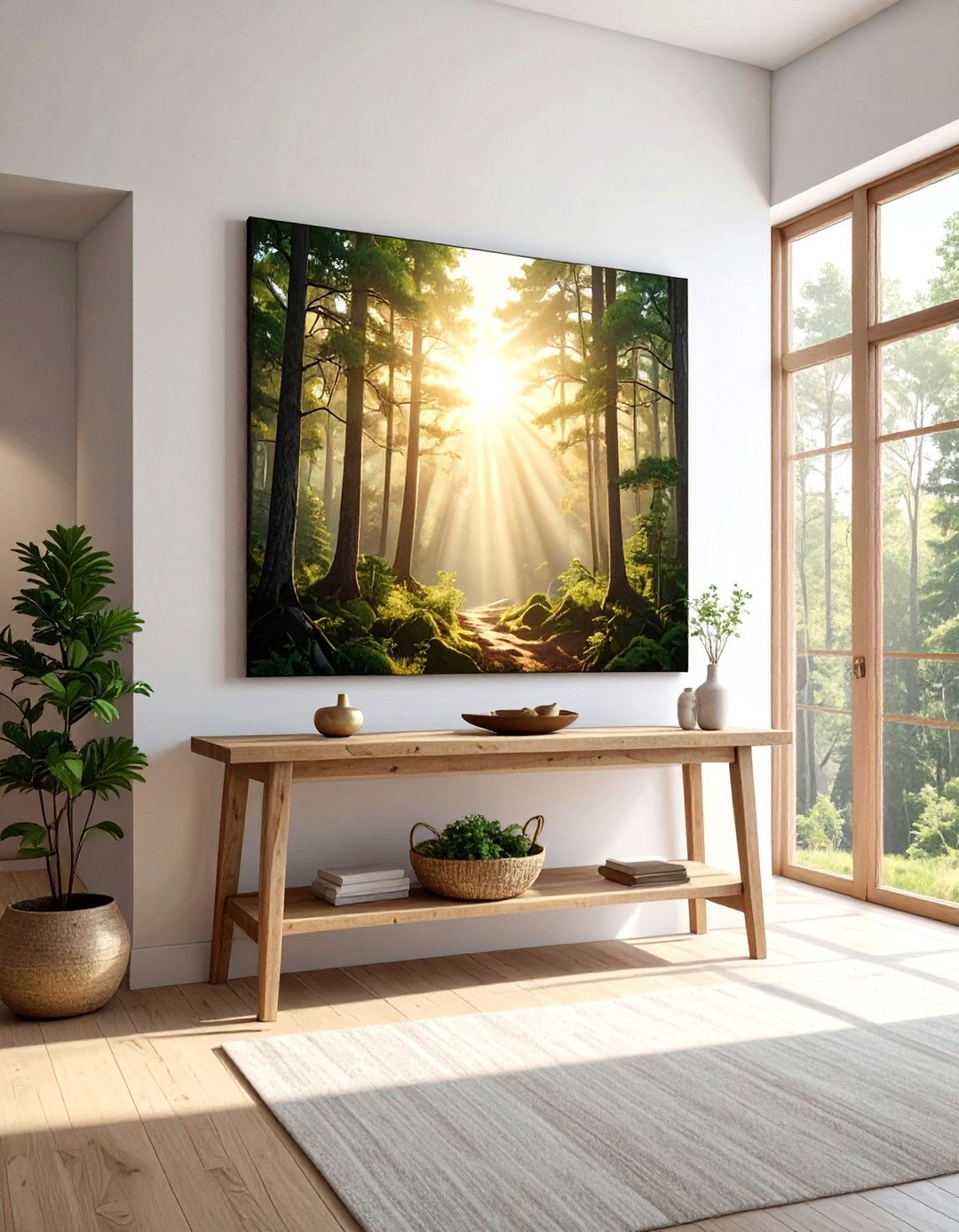 Forest Landscape Painting - 30 woodland decor ideas