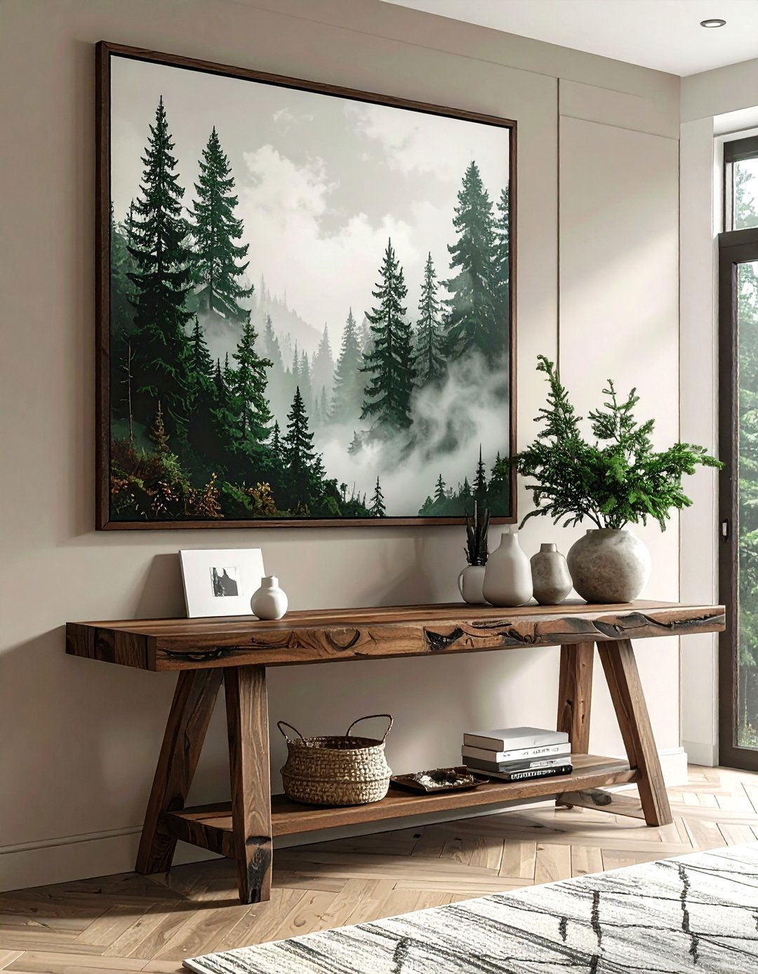 Forest Landscape Wall Art - 30 lodge decor ideas