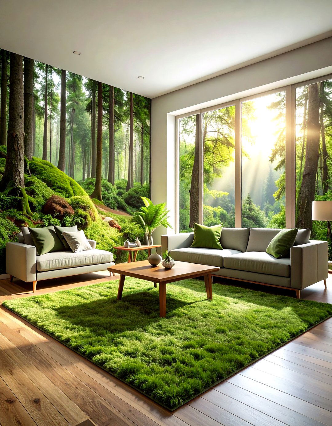 Forest Landscape Wallpaper - 30 living room botanical wallpapers