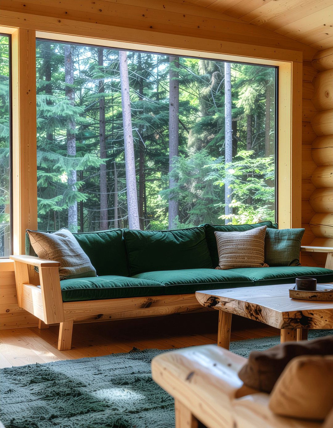 Forest View Cabin - 30 cabin style living room ideas