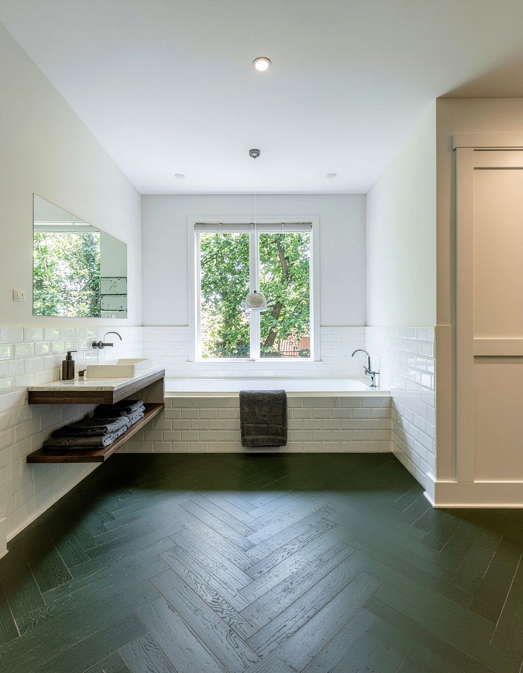 Forest green bathroom floor - 30 forest green bathroom ideas