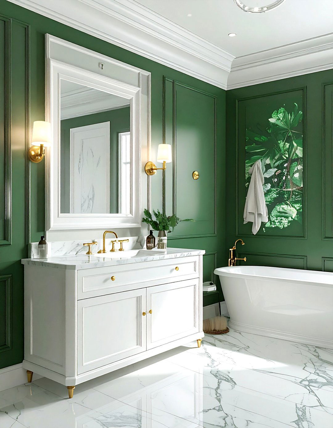Forest green bathroom paint - 30 bathroom paint color ideas