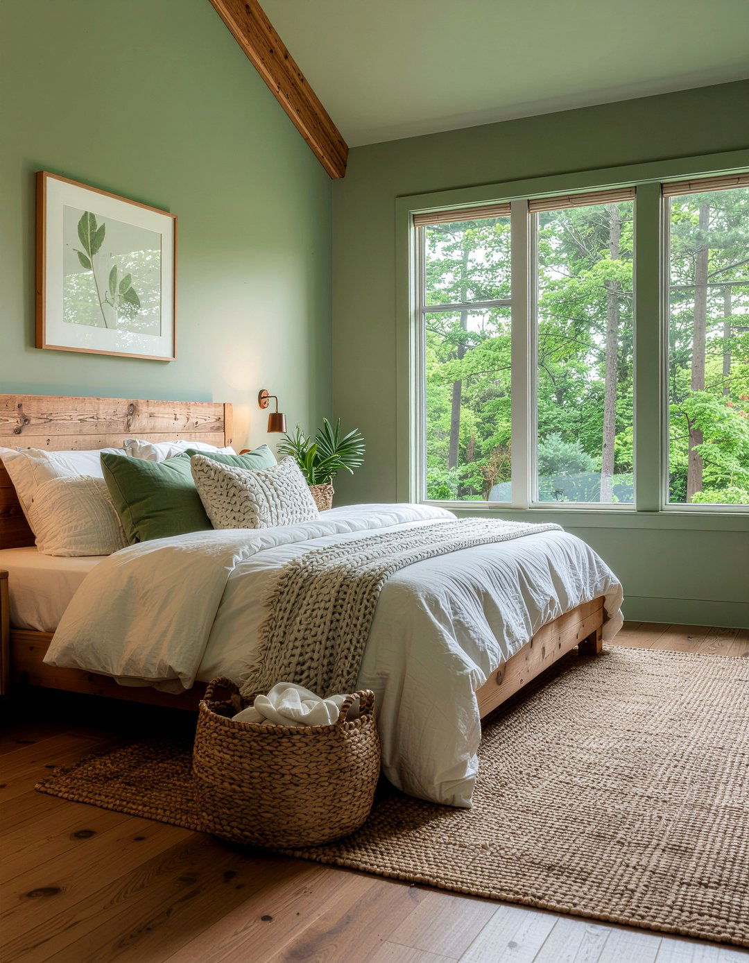 Forest green bedroom - 30 bedroom green walls